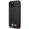 Etui BMW BMHMP14S22PTDK iPhone 14 / 15 / 13 6.1 czarny/black Leather Stamp Tricolor Magsafe